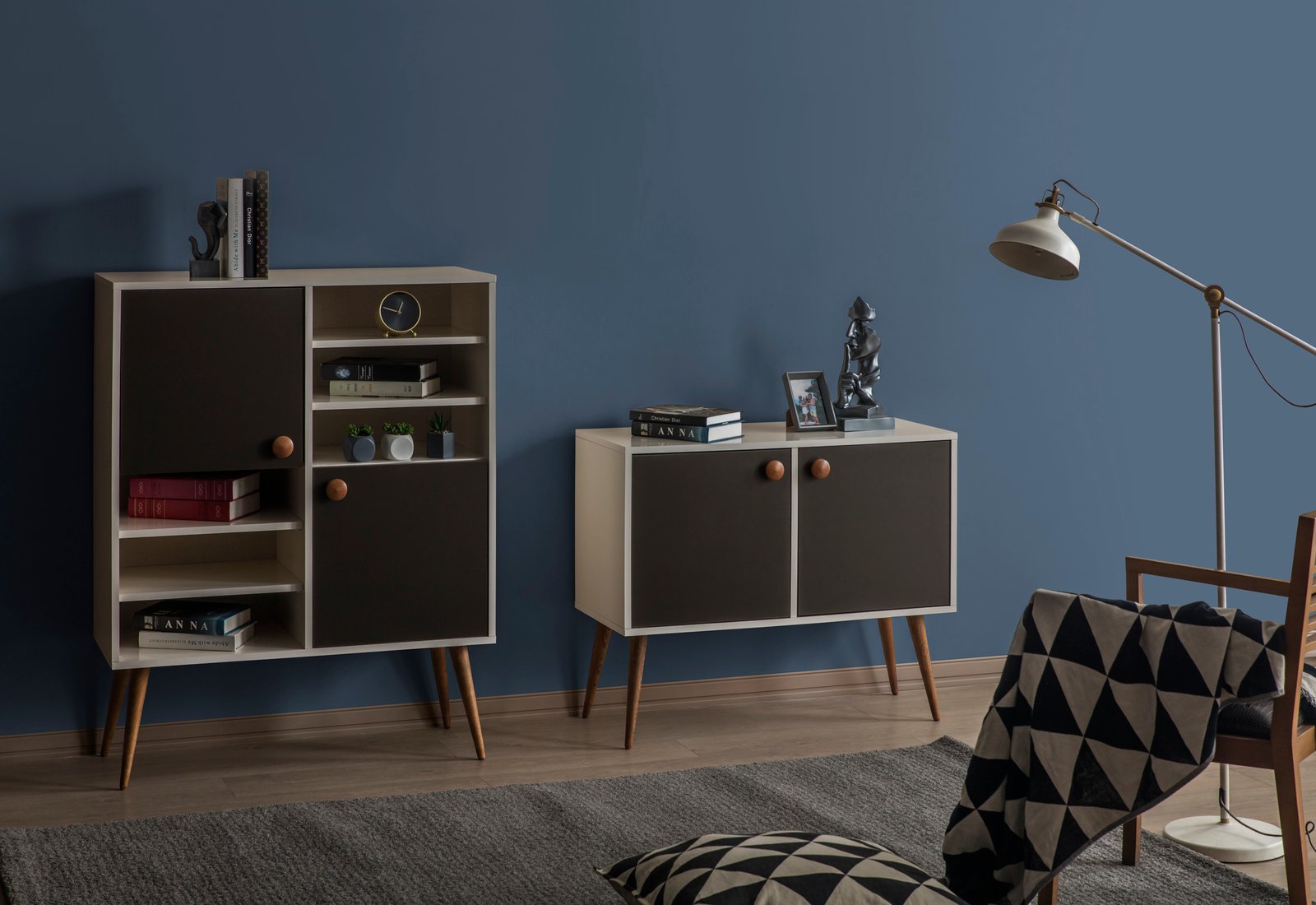 COOL 02 (3) Mono Class Mini Konsol ve Kitaplık Seti - Görsel 1