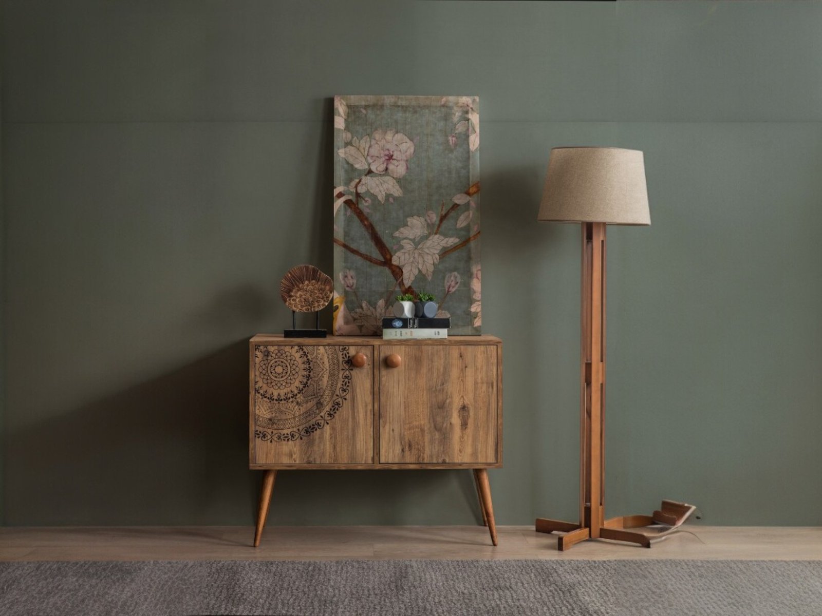 COOL03 (5) Mono Ceviz Mini Konsol - Görsel 1