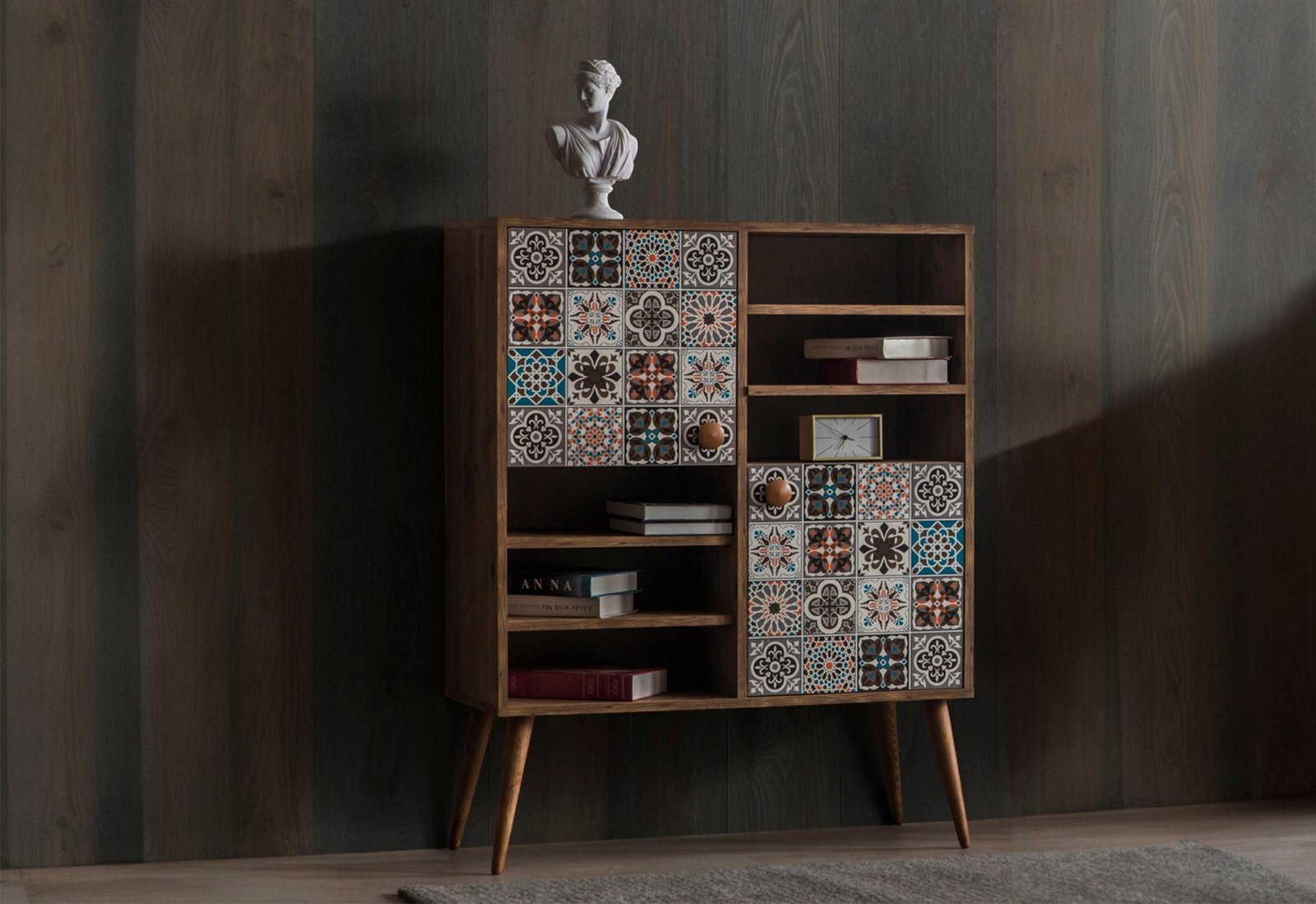 cool1-vitrin Mono Retro Kitaplık - Görsel 1