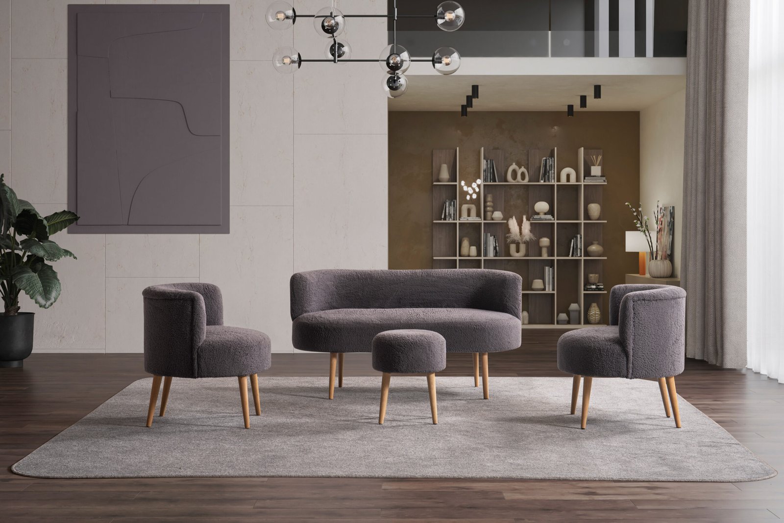 pandaantrasit (9) Panda Çay Seti Koltuk Takımı 4'lü Set - Görsel 1