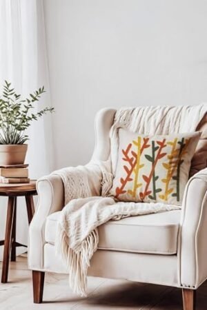 Dekoratif Panç Kırlent Kılıfı – Renkli Desenli Yastık Kılıfı Modeli - Görsel 2