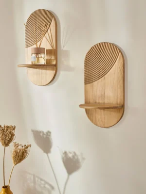 Dekoratif Ahşap Duvar Rafı – Modern Tasarım Raf Modelleri - Görsel 2