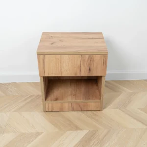 Nebula Tek Çekmeceli Gizli Bölmeli Komodin Ceviz - Görsel 2